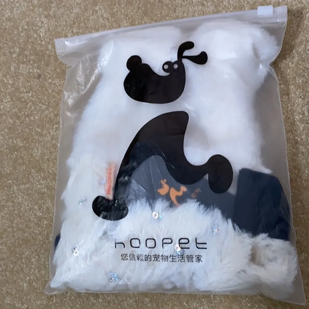 Dog Coat with Sparkles and Bow Size S NWT